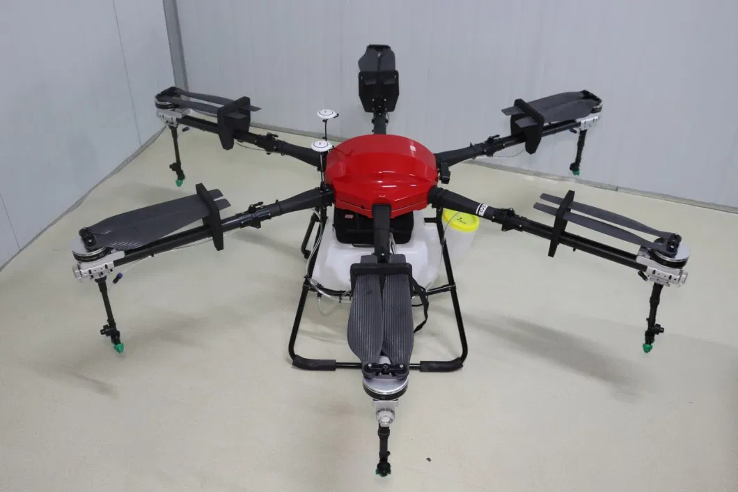 Cadre de drone en fibre de carbone bleue 1648 mm Base de roue à support 17L Capacité de pilule 1