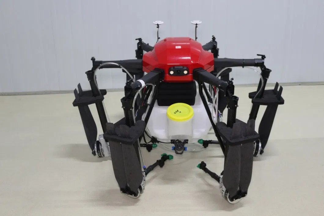 Cadre de drone en fibre de carbone bleue 1648 mm Base de roue à support 17L Capacité de pilule 3