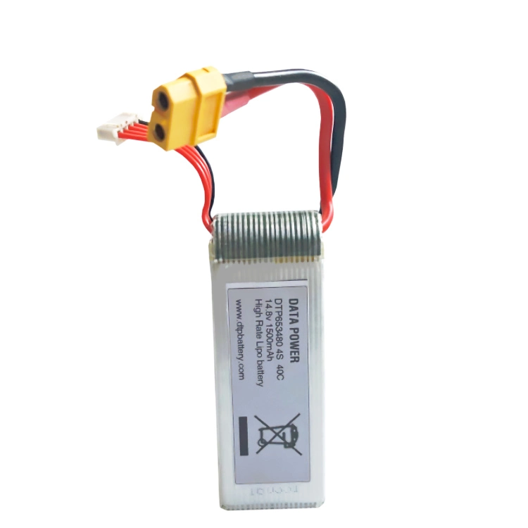 14.8V module d'alimentation du drone 1500mAh 40c batterie au lithium du drone Dtp 653480-4s 1