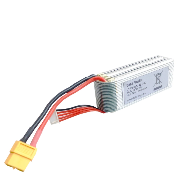 14.8V module d'alimentation du drone 1500mAh 40c batterie au lithium du drone Dtp 653480-4s 2