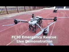 Démonstration en direct du MYUAV FC30 de sauvetage d'urgence