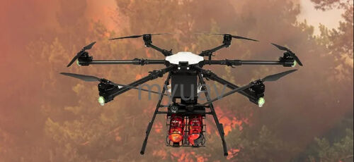 Dernières nouvelles de l'entreprise Système d'urgence d'incendie UAV UAV + camion de pompiers programme de liaison de lutte contre les incendies urbains de grande hauteur