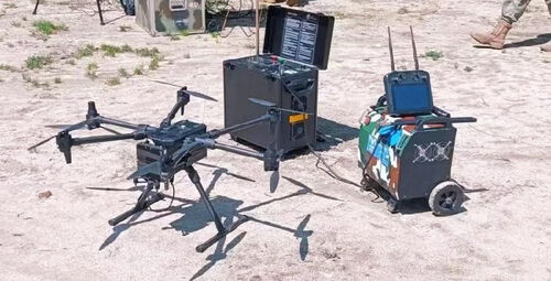 Dernières nouvelles de l'entreprise Test de la distance air-sol de 108 km avec le système de drones Myuav MESH
