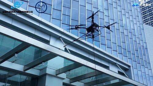 Dernières nouvelles de l'entreprise MYUAV UAV de nettoyage à haute altitude à double câble éclaire le " skyline urbain " de Shenzhen Chuangzhi Yuncheng, établissant un nouveau paradigme pour le nettoyage