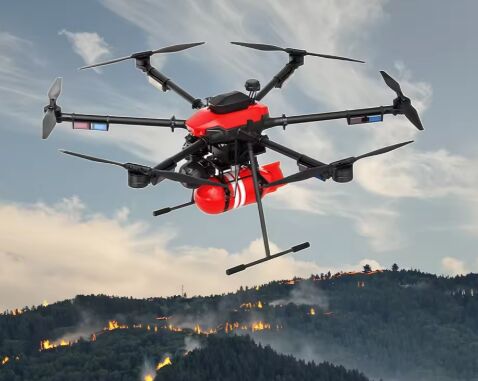Dernières nouvelles de l'entreprise Seau d'extinction d'incendie relié à un drone améliorant l'efficacité des secours