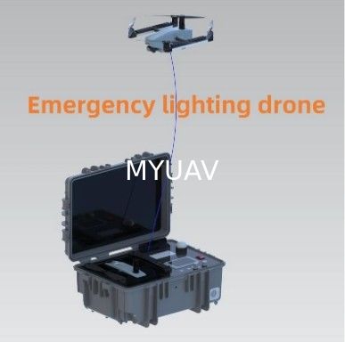 Éclairage MYUAV Drone par câble Tether alimentation en continu 24 heures pour l' éclairage d' urgence