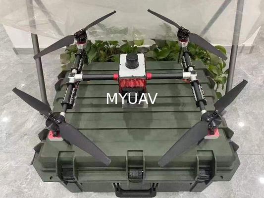 Le MYUAV Portable Lighting d'urgence attaché UAV pèse environ 3,2 kg et est résistant au vent